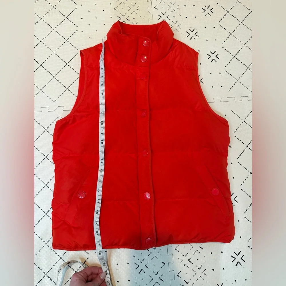 J. Crew Factory puffer‎ Dawn zip up vest in bright red S